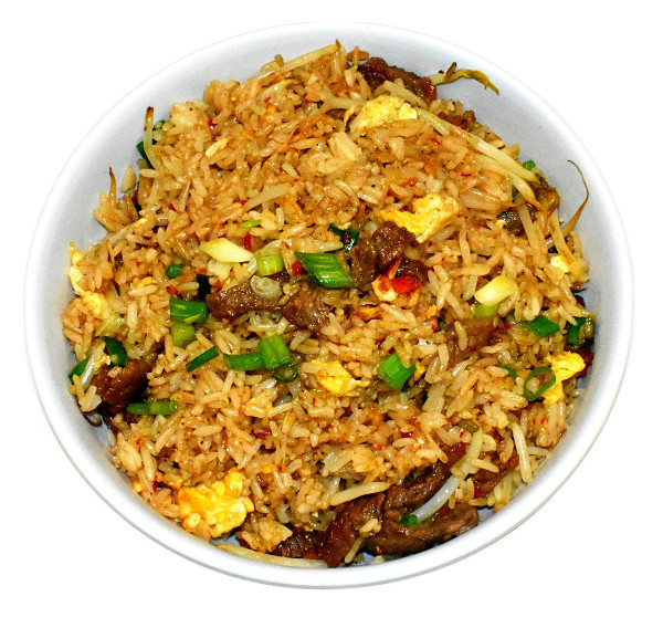 Rice and Egg Foo Young Wok In Cari Out